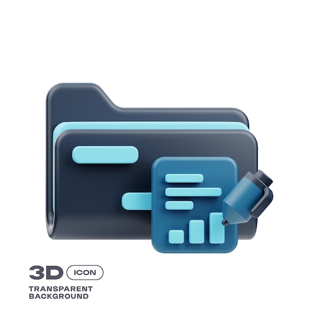 PSD data analytics 3d illustration png template