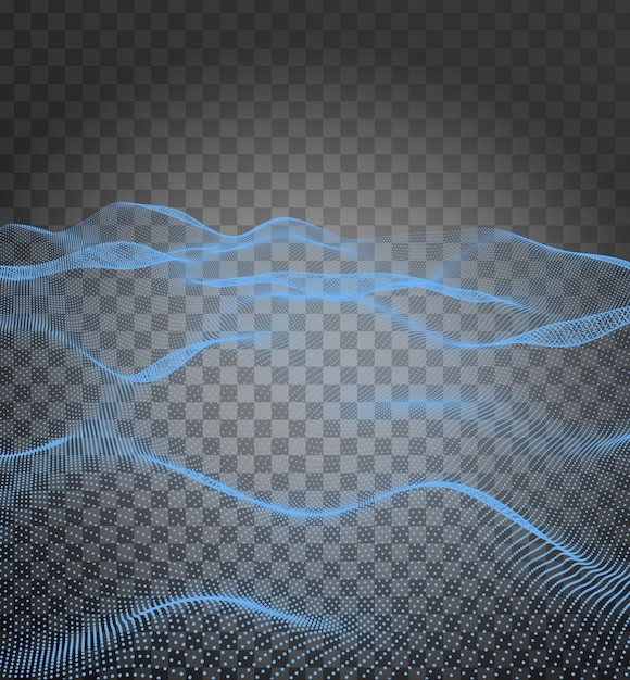 PSD data visualization particle dynamic wave pattern