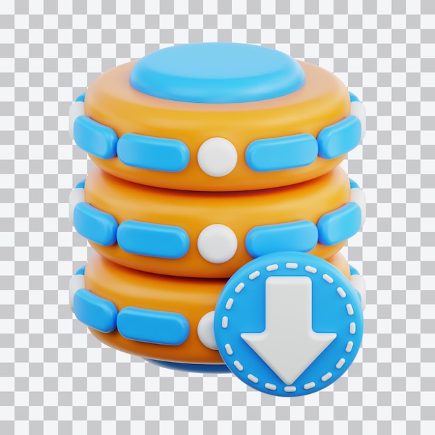 PSD database download 3d illustration