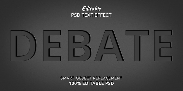 PSD debate photoshop text effect