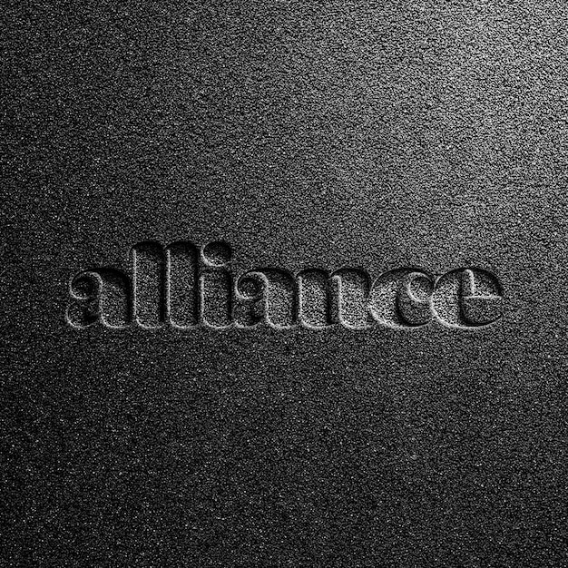 PSD debossed black wall logo mockup