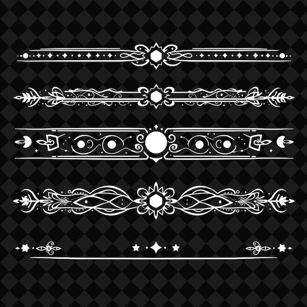 PSD decorative borders stars planets and comets midnight blue and white outer space theme constellat