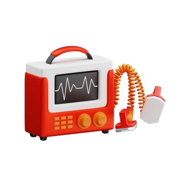 PSD defibrillator machine 3d icon