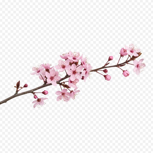 PSD delicate pink cherry blossoms on a branch