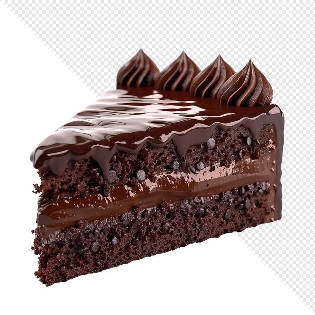 PSD delicious chocolate cake slice