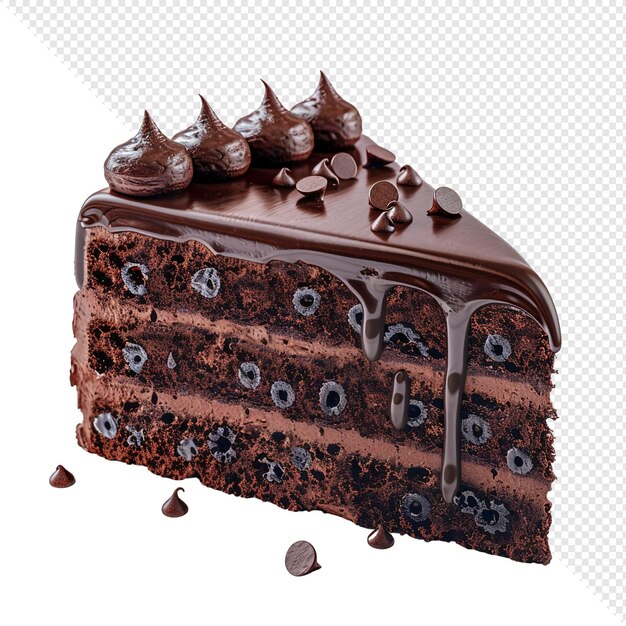 PSD delicious chocolate cake slice