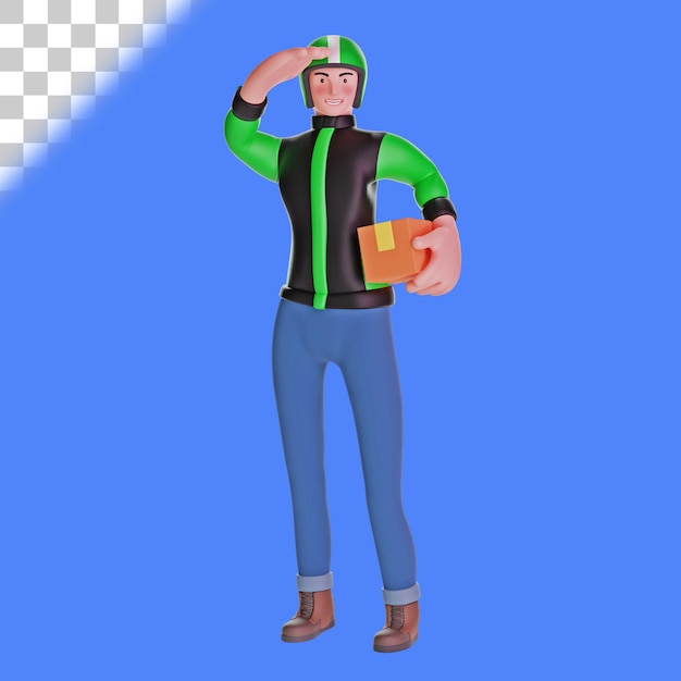 PSD delivery man salute gesture