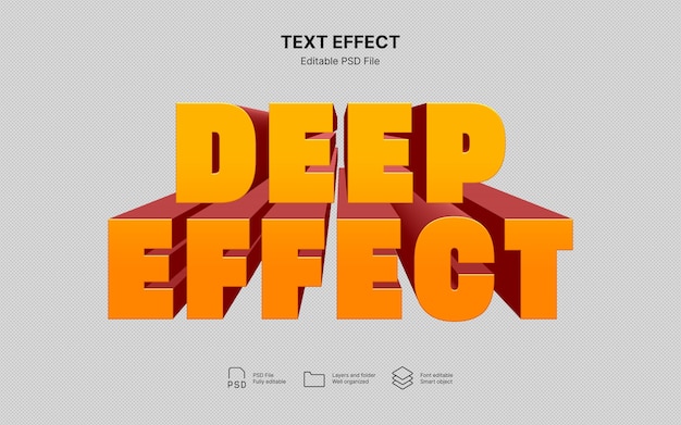PSD depth   text effect