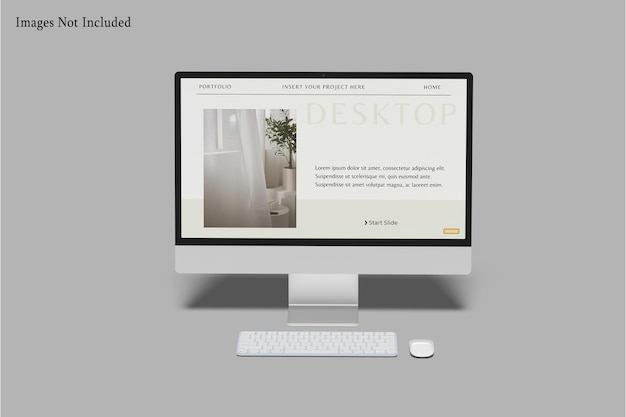 PSD desktop monitors mockup
