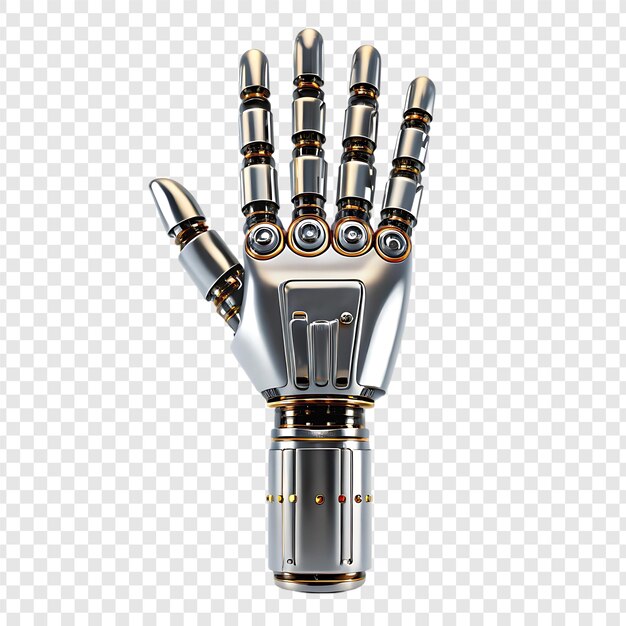 PSD detailed render of a robotic hand