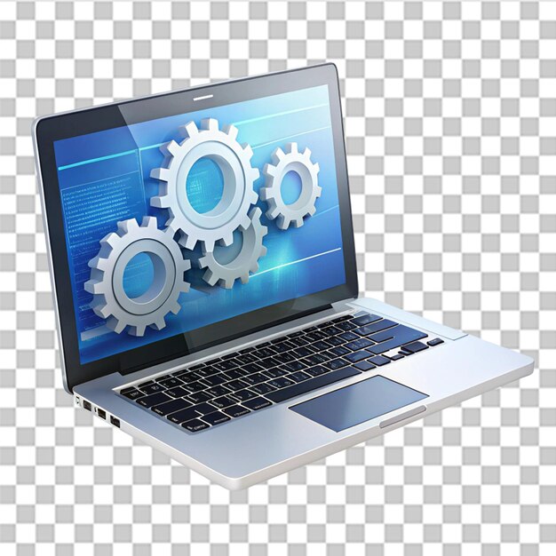 PSD development programming coding isolated on transparent background