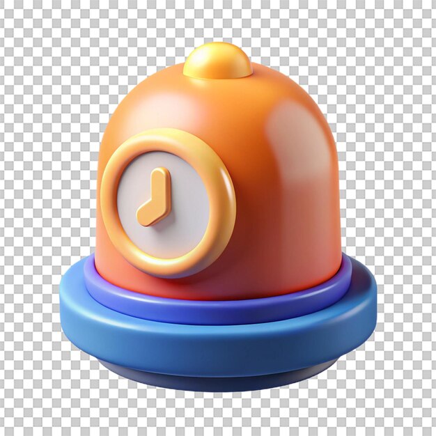 PSD digital alarm icon 3d rendering vector illustration