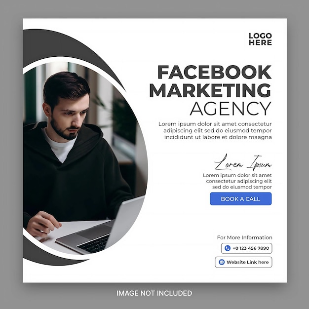 PSD digital facebook marketing agency instagram and social media post template