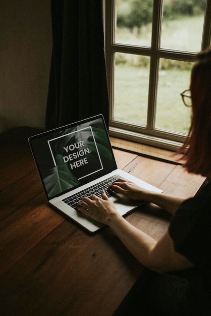 PSD digital laptop wallpaper psd screen mockup