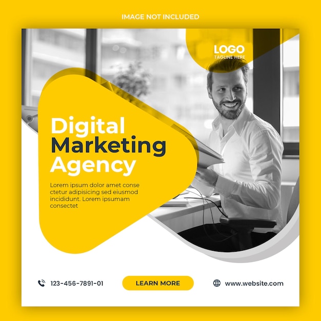 PSD digital marketing agency and corporate social media post template