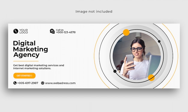 PSD digital marketing business facebook cover template