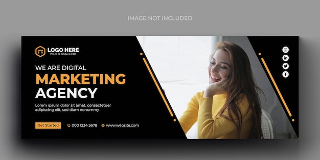 PSD digital marketing corporate facebook cover template