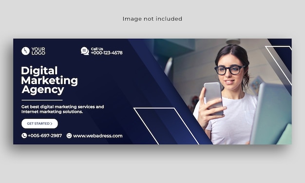 PSD digital marketing facebook cover banner