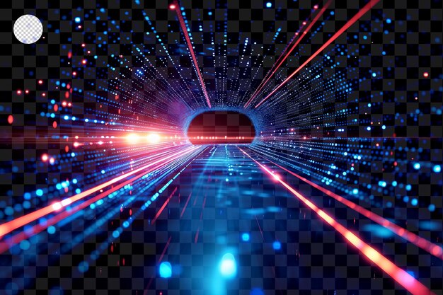 PSD digital pattern technology background effect isolated on transparent background png