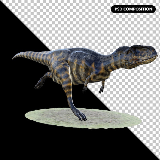 PSD dinosaur 3d model isolated
