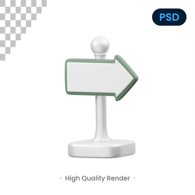 PSD direction right 3d icon premium psd