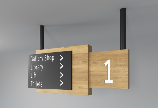 PSD directional signage mockup