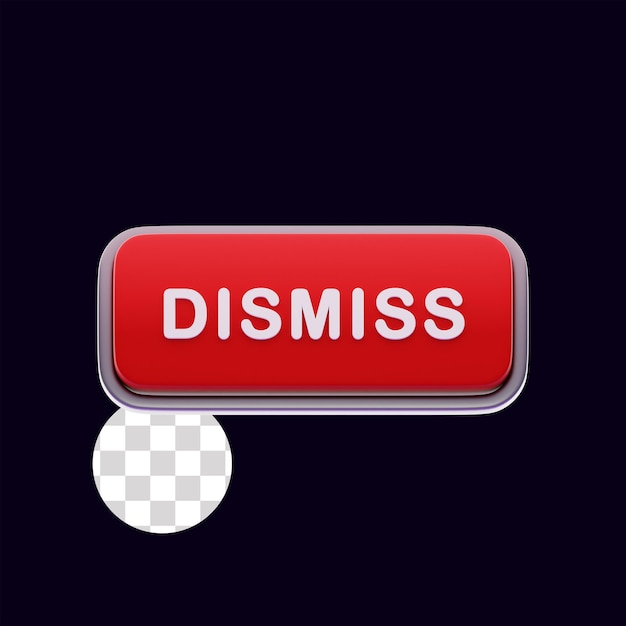 PSD dismiss red button click call to action