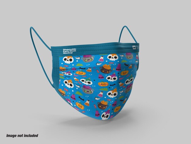 PSD disposable face mask mockup