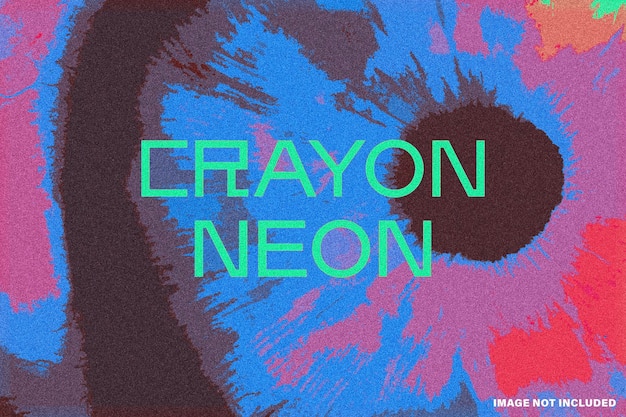 PSD distortion neon photo effect