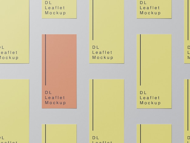 PSD dl leaflet mockup design