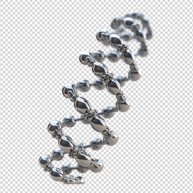 PSD dna strand isolated on white