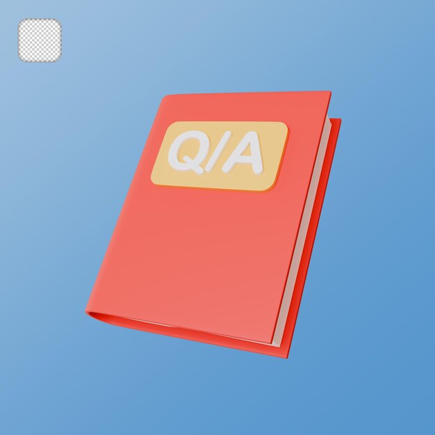 PSD document list with question mark icon ask faq and qa answer solution concept