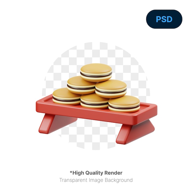 PSD dorayaki 3d icon premium psd