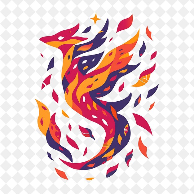 PSD a dragon with a pattern of fireflies on it