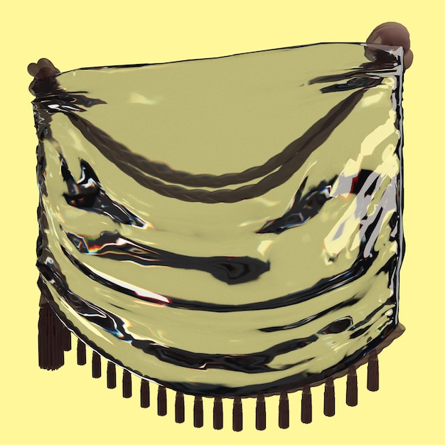 PSD a drawing of a cloth with the words  the word  on it