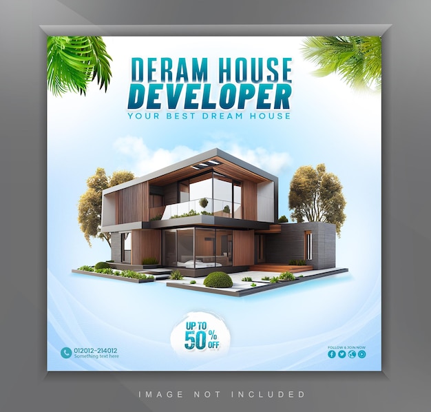 PSD dream house developer advertisement for modern homes