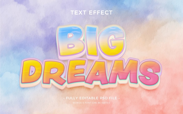PSD dream text effect