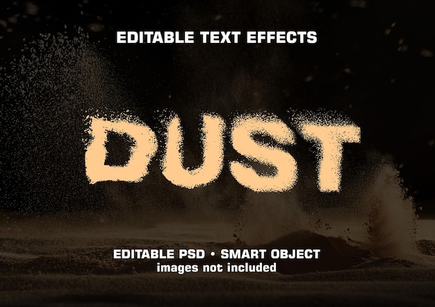 PSD dust editable text effect