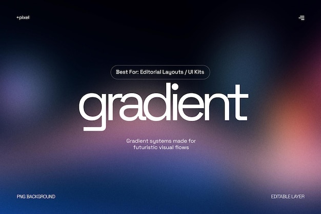 PSD dynamic gradient backgrounds for ui kits and editorial layouts