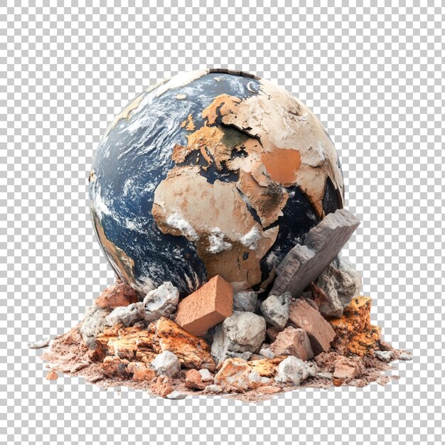 PSD earth science isolated on transparent background