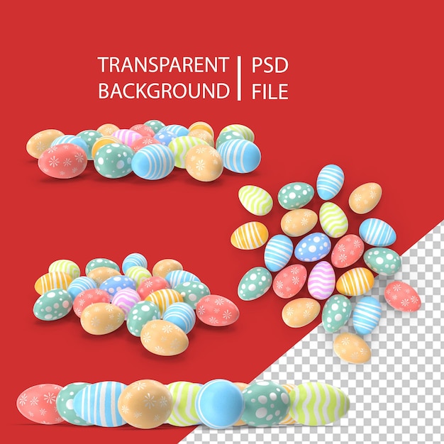PSD easter eggs png