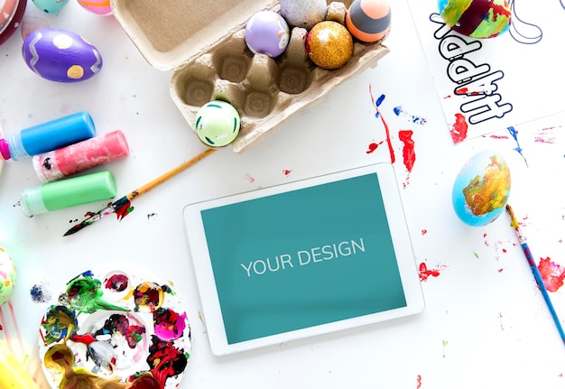 PSD easter traditional to paint eggs