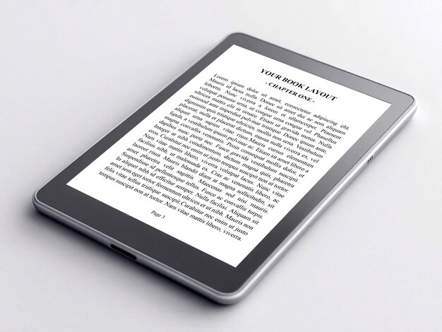 PSD ebook reader mockup