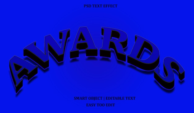 PSD editable award effect text