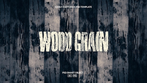 PSD editable text grunge effect psd template