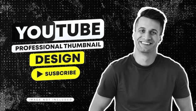 PSD editable youtube thumbnail design psd youtube thumbnail template
