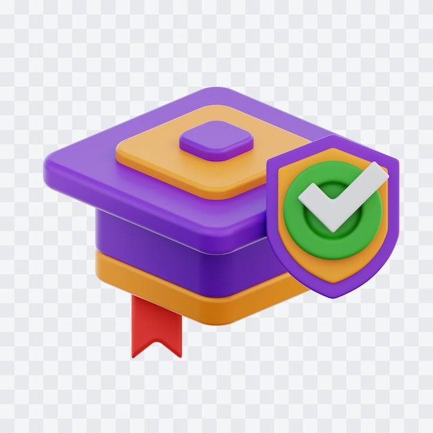 PSD educational protection 3d illustration