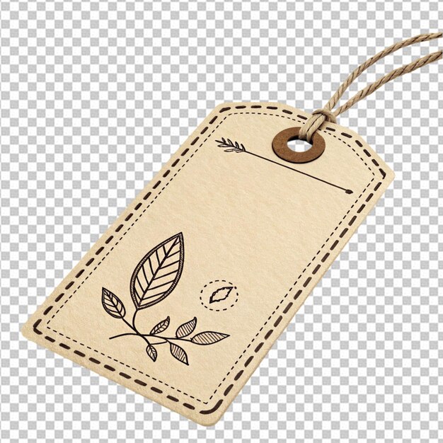 PSD elegant brown gift tag