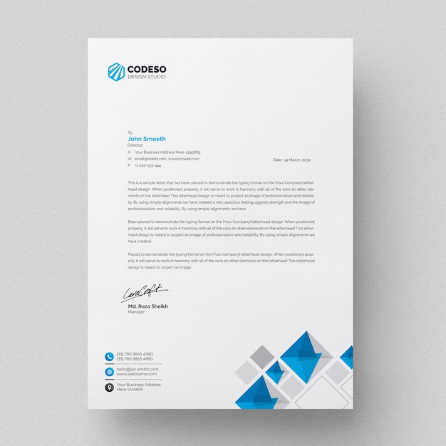PSD elegant business letterhead