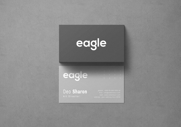 PSD elegant dark business card mockup